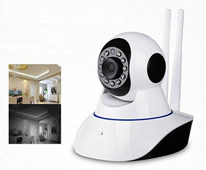 GANNU Enabled Wireless Indoor Security Camera with Night Vision, 720P Resolution, Rotatable Video Remote Control View Via Smart Phone for Security Home Office Webcam