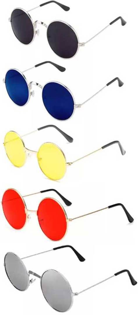 Premium Metal Frame Unisex Sunglasses (Set Of 5)