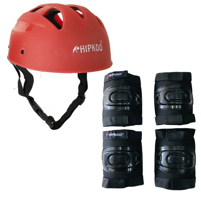 Hipkoo Safe Sport Protective Set 3 In 1 Elbow, Knee Guards And Helmet (Medium)