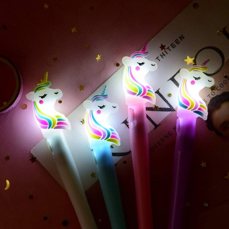 unicorn led pen pack of 4