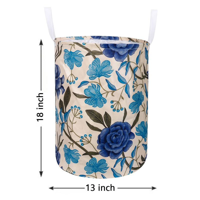 Modern Multicoloured Polyester Printed Folding Round Laundry Bag