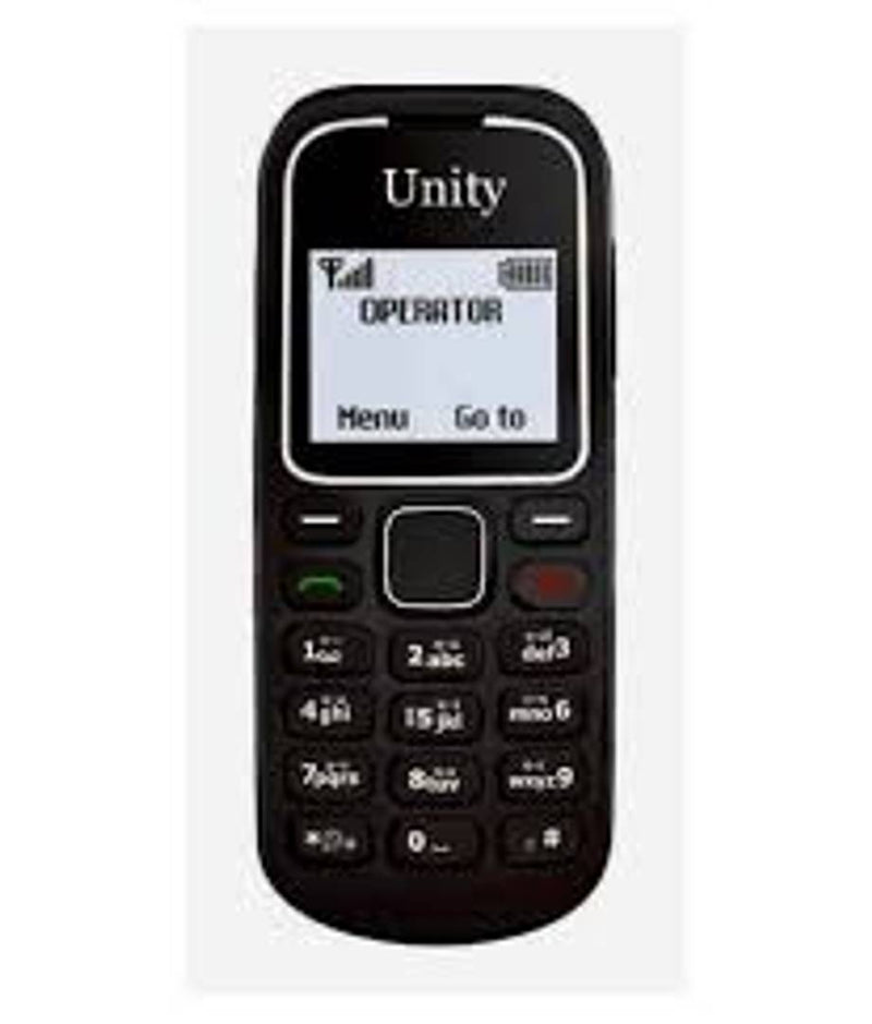Unity U1 Nano Single Sim Mobile Phone Black White Display Mobile Phone Black