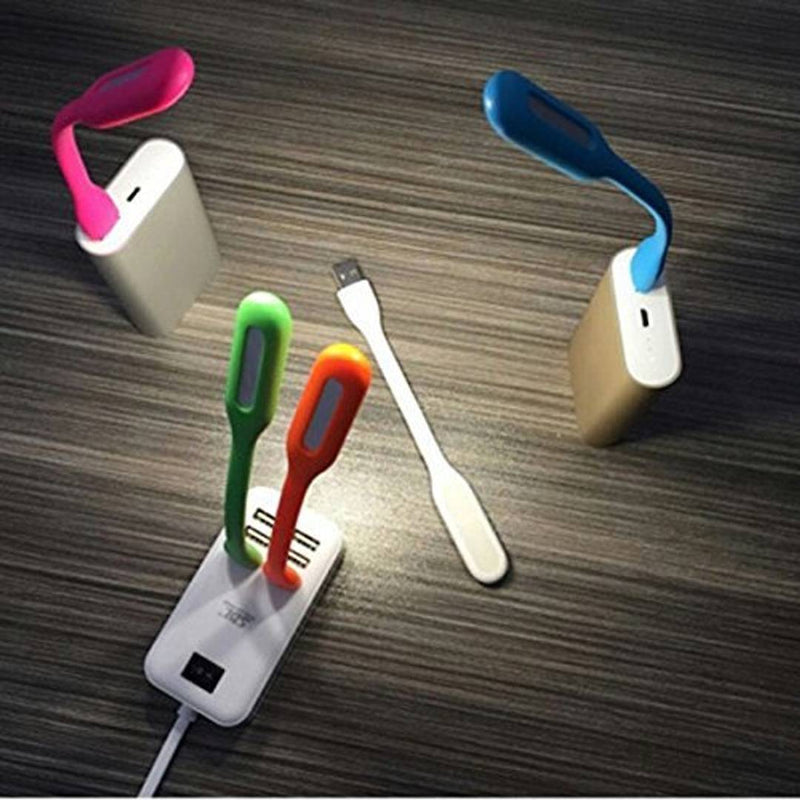 NAVYA Flexible Portable Bendable Lamp USB LED Light (Color May Vary) (Pack of 4)