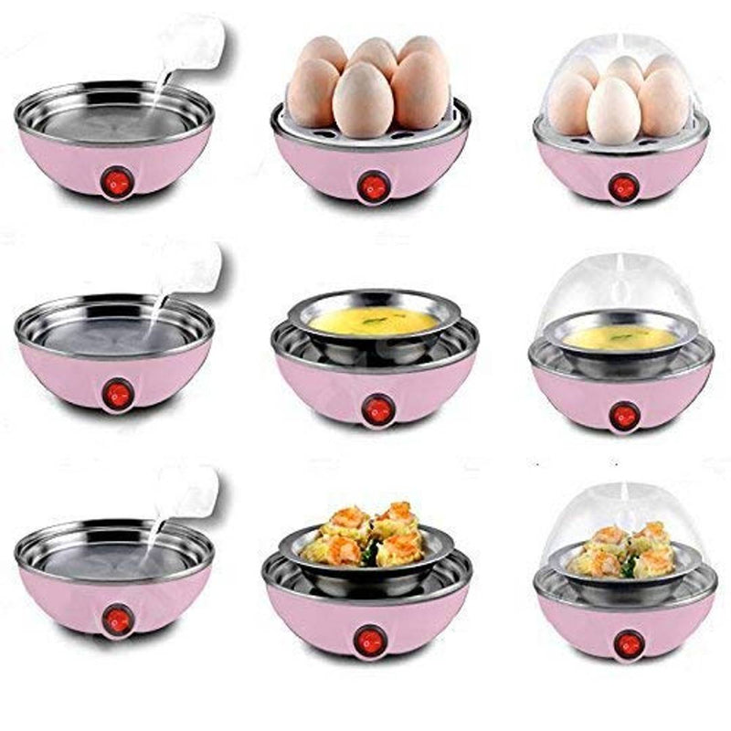 NAVYA Egg Boiler Electric Automatic Off 7 Egg Poacher for Steaming, Cooking, Boiling and Frying (Multicolour)