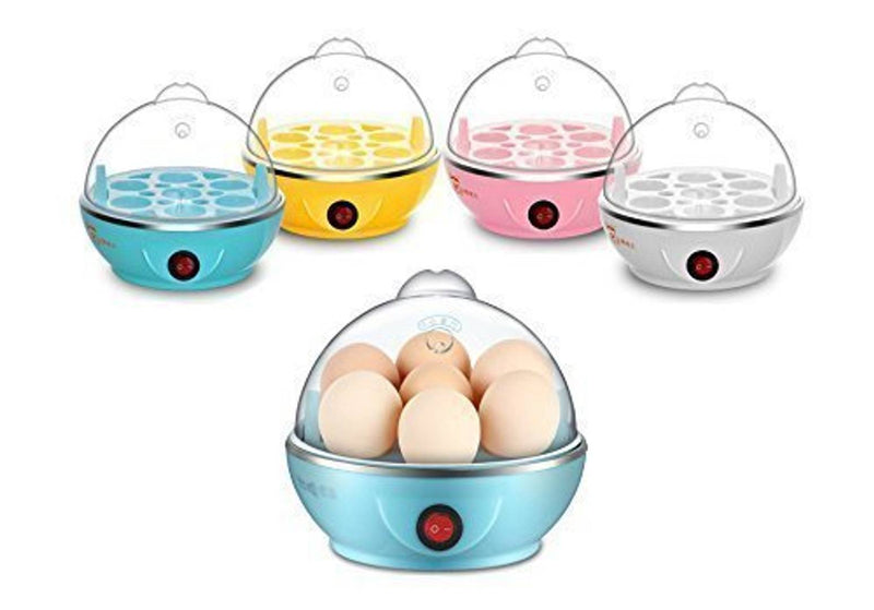 NAVYA Solid Eggs Device Multifunction Poach Boil Electric Egg Cooker Boiler Steamer Automatic Safe Power-Off Cooking Kitchen Tools (Multicolor)