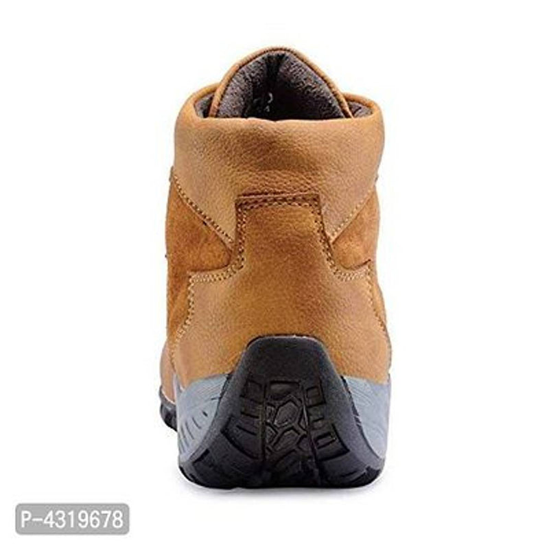 Elite Tan Synthetic Solid Boots For Men