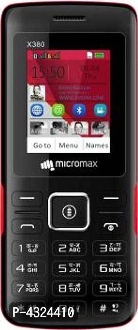 Refurbished Micromax X380 Dual sim mobile (Red )