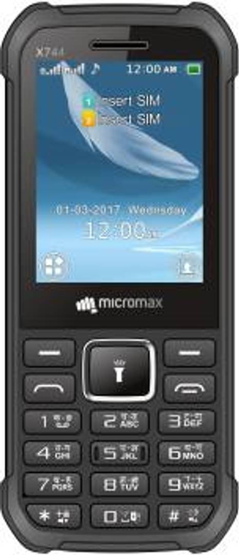 Refurbished Micromax X744 Wireless FM Mobile (Black)