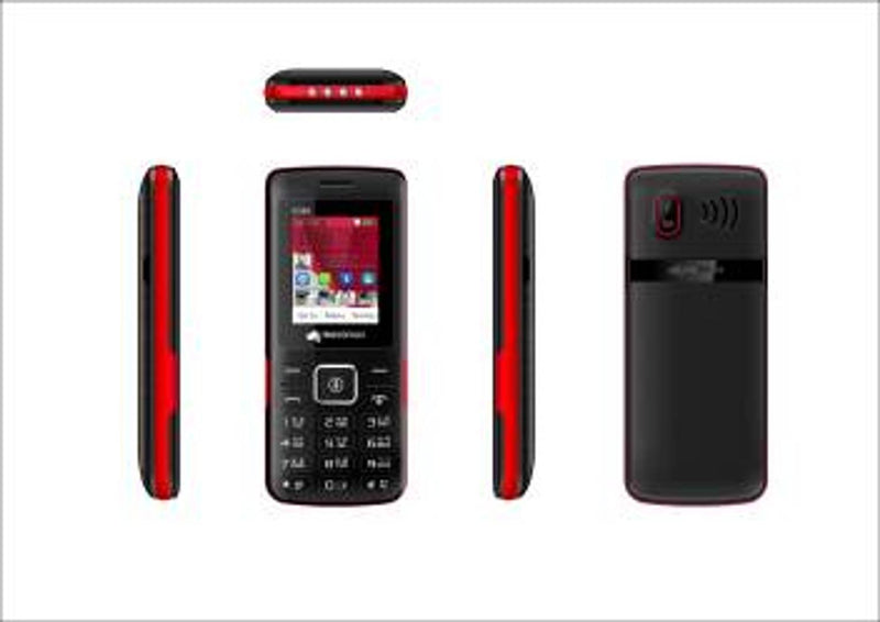 Refurbished Micromax X380 Dual sim mobile (Red )