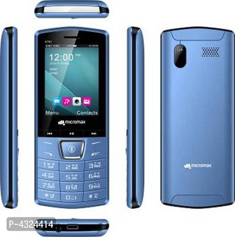 Refurbished Micromax X741 Dual Sim Mobile (Blue)