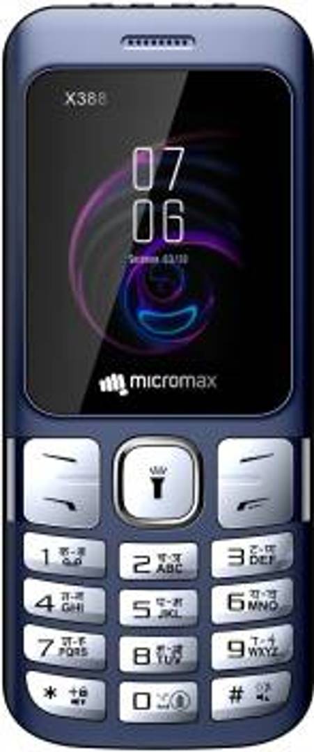 Refurbished Micromax X388 Dual Sim mobile (Blue)