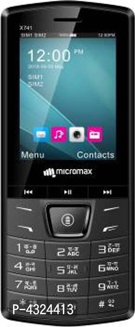 Refurbished Micromax X741 Dual Sim Mobile (Black)