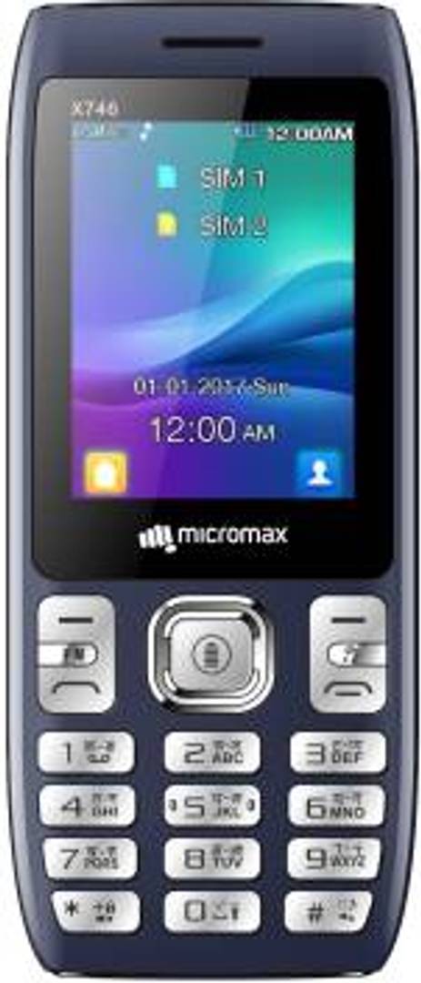 Refurbished Micromax X746 Dual Sim Mobile (Blue)