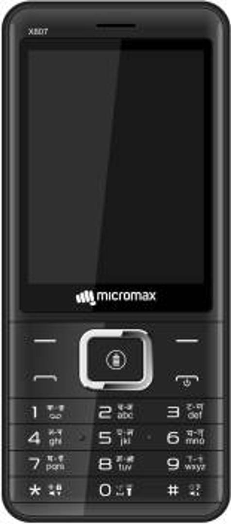 Refurbished Micromax X807 Dual Sim Mobile (Black)