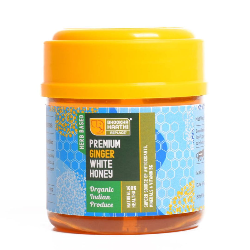 Ginger Infused Premium White Honey - Pure Organic Honey Without Added Sugar - 150 gms-Price Incl.Shipping