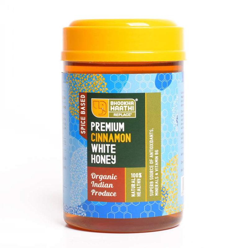 Cinnamon Infused Premium White Honey - Pure Organic Honey Without Added Sugar - 600 gms-Price Incl.Shipping
