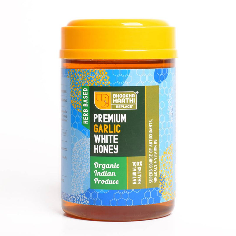 Kashmiri Garlic Infused Premium White Honey - Pure Organic Honey Without Added Sugar - 600 gms-Price Incl.Shipping