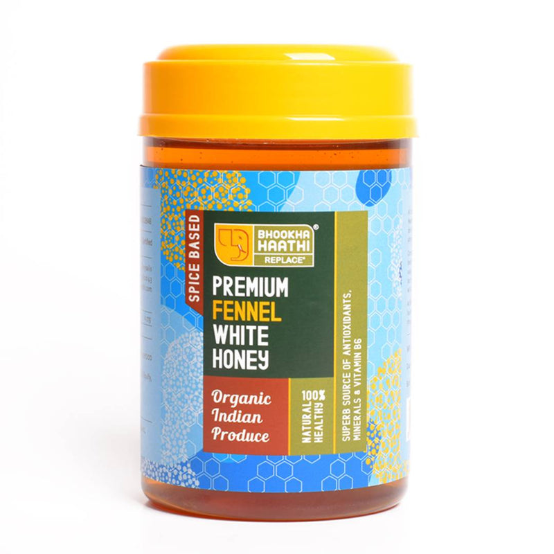 Fennel Infused Premium White Honey - Pure Organic Honey Without Added Sugar - 600 gms-Price Incl.Shipping