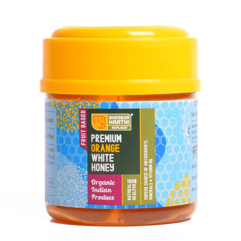Orange Infused Premium White Honey - Pure Organic Honey Without Added Sugar - 150 gms-Price Incl.Shipping