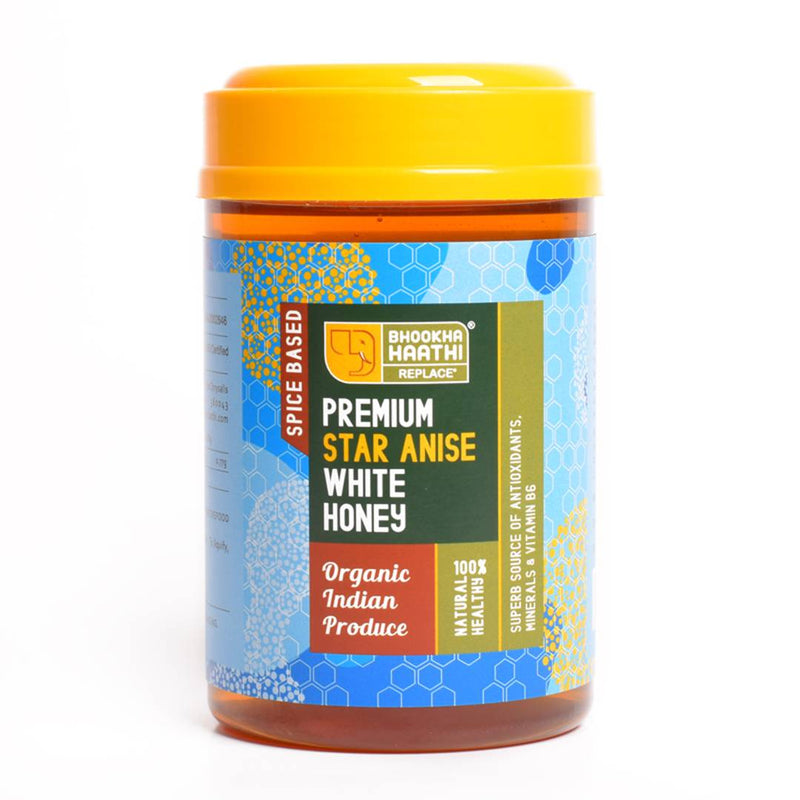 Star Anise Infused Premium White Honey - Pure Organic Honey Without Added Sugar - 600 gms-Price Incl.Shipping