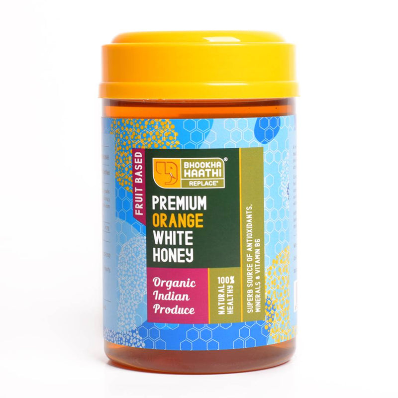 Orange Infused Premium White Honey - Pure Organic Honey Without Added Sugar - 600 gms-Price Incl.Shipping