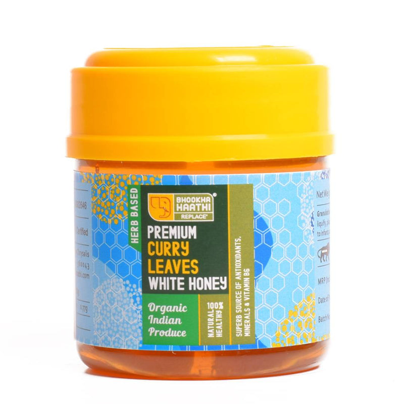 Curry Leaves Infused Premium White Honey - Pure Organic Honey Without Added Sugar - 150 gms-Price Incl.Shipping