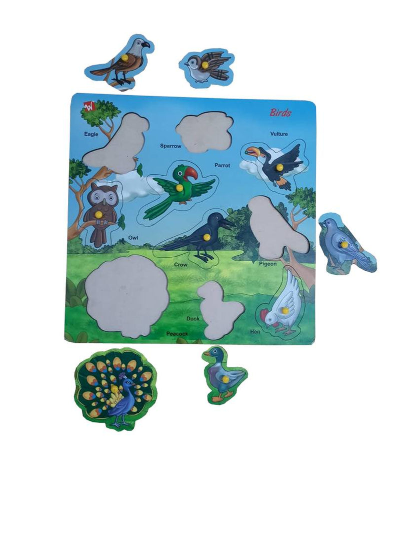 Wooden Birds Puzzle Game