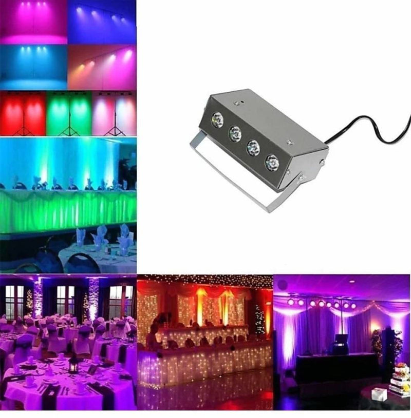 MG Gold RGB 4 LED Flood Light Multi Color with Waterproof Landscape IP66 (60 Watt)(Pack of One)