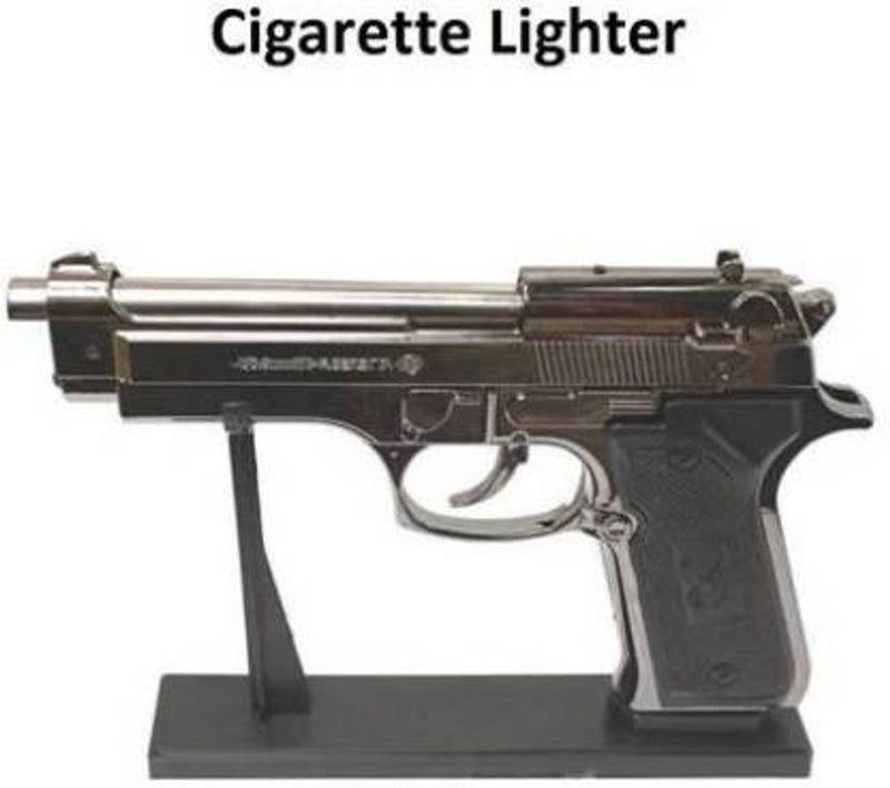 Gun shaped refillable pocket Cigratte lighter with stand Pocket Lighter