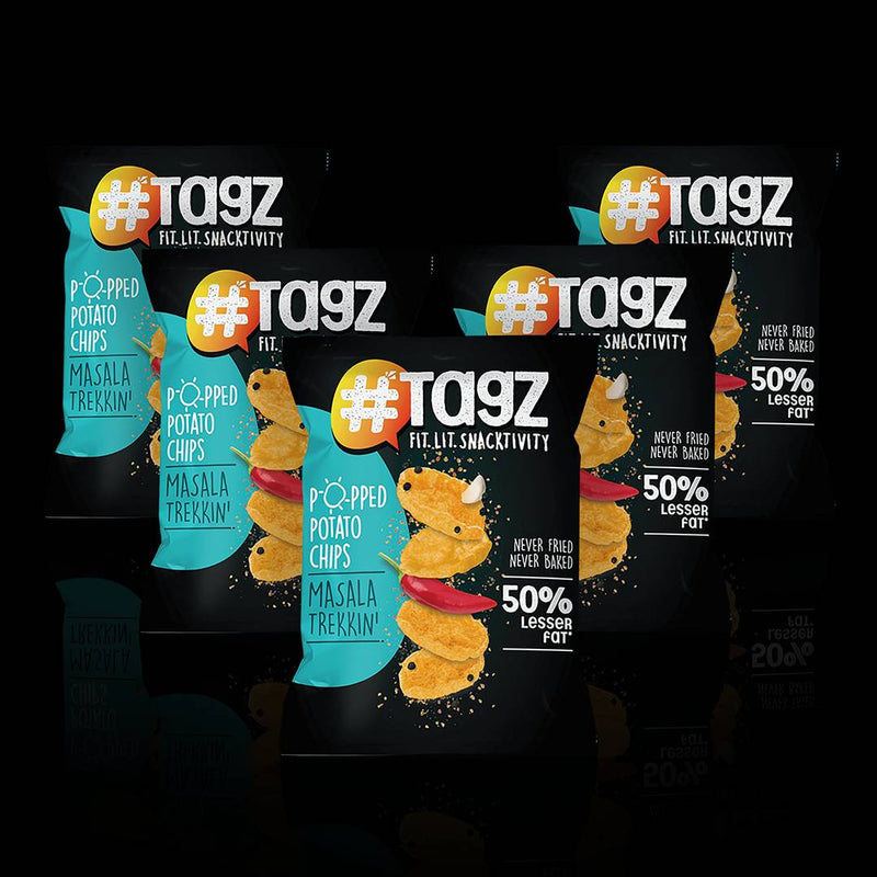Tagz -Popped Potato Chips- Masala Trekkin (Pack of 15)