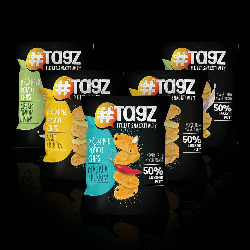 Tagz -Popped Potato Chips- Combo2 ( Pack of 15)