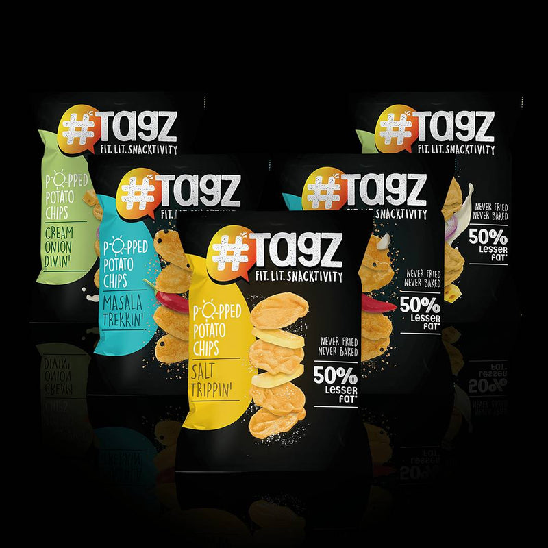 Tagz -Popped Potato Chips- Combo1 ( Pack of 15)
