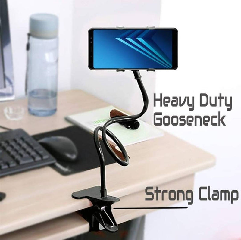 Lazy Cell Phone Holder, Mobile Phone Stand, Lazy Bracket, Flexible Long Arms Clip Mount for All Smartphones/Tablets etc.in Office Bedroom Desktop