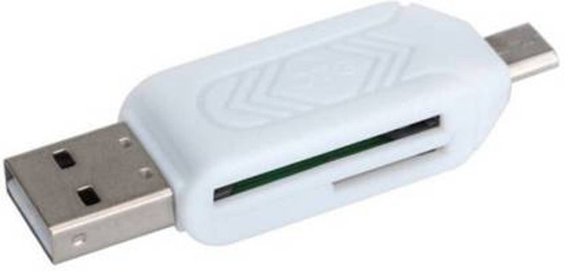 Happiesta Multi device connect OTG Micro SD+TF Card Reader (Multicolor) Card Reader  (White)