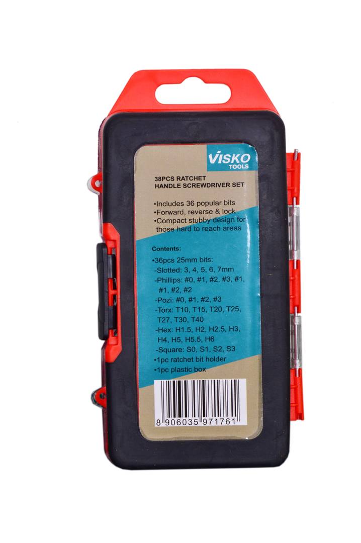 Visko VT9905 38 Pcs Ratchet Handle Screw Driver Set