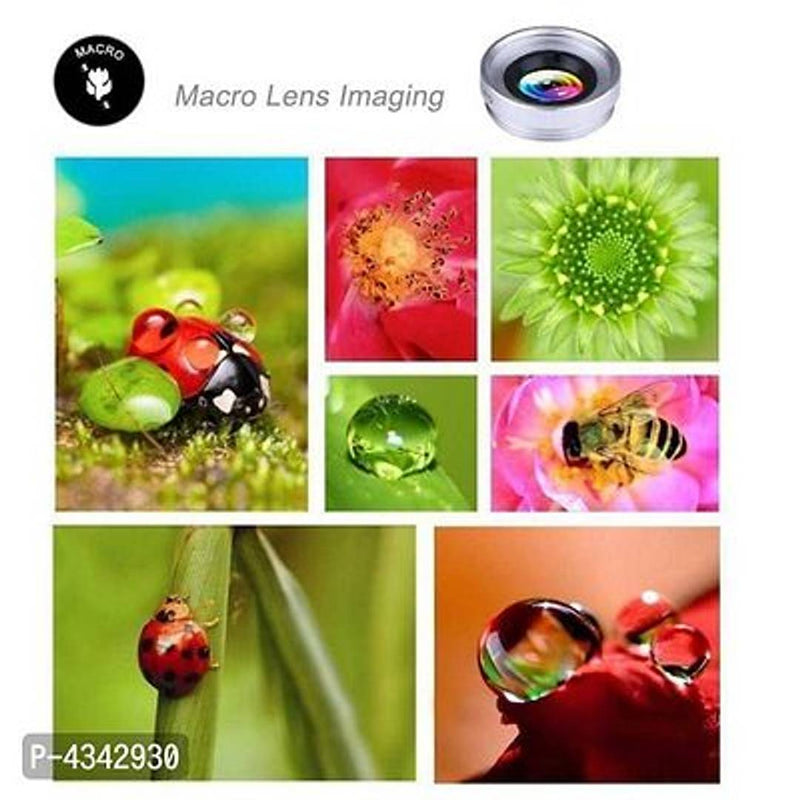 Universal Clip Lens 3-In-1 Mobile Phone Camera Lens Kit 180 Degree Fisheye Lens + 0.67X Wide Angle + 10X Macro Lens For All Latest Android Smartphones