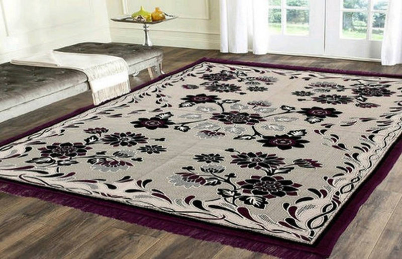Genius Decors Jute Cotton Modern Carpet (4x6)