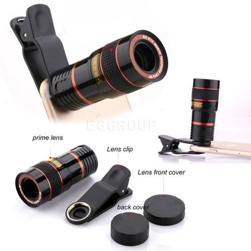 Acromax 8x Telescopic Universal Mobile Lens For Tiktok, Youtube Videos & Fashion Photography