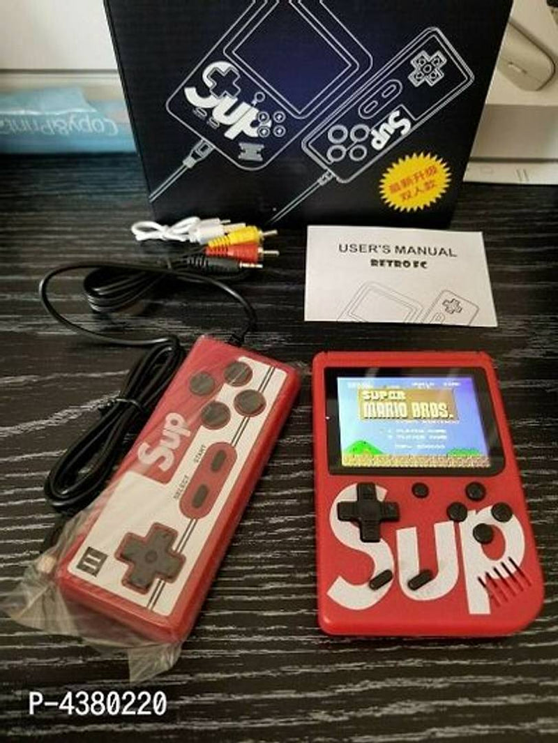 Sup 400 In 1 Games Retro Game Box Console Handheld With 1 Remote Control (Red & Black)