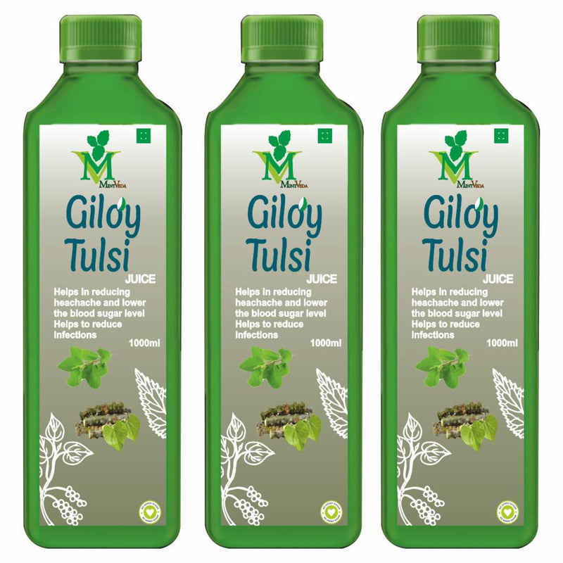 Giloy Tulsi (Sugar Free) Juice (1Liter) Pack Of 3