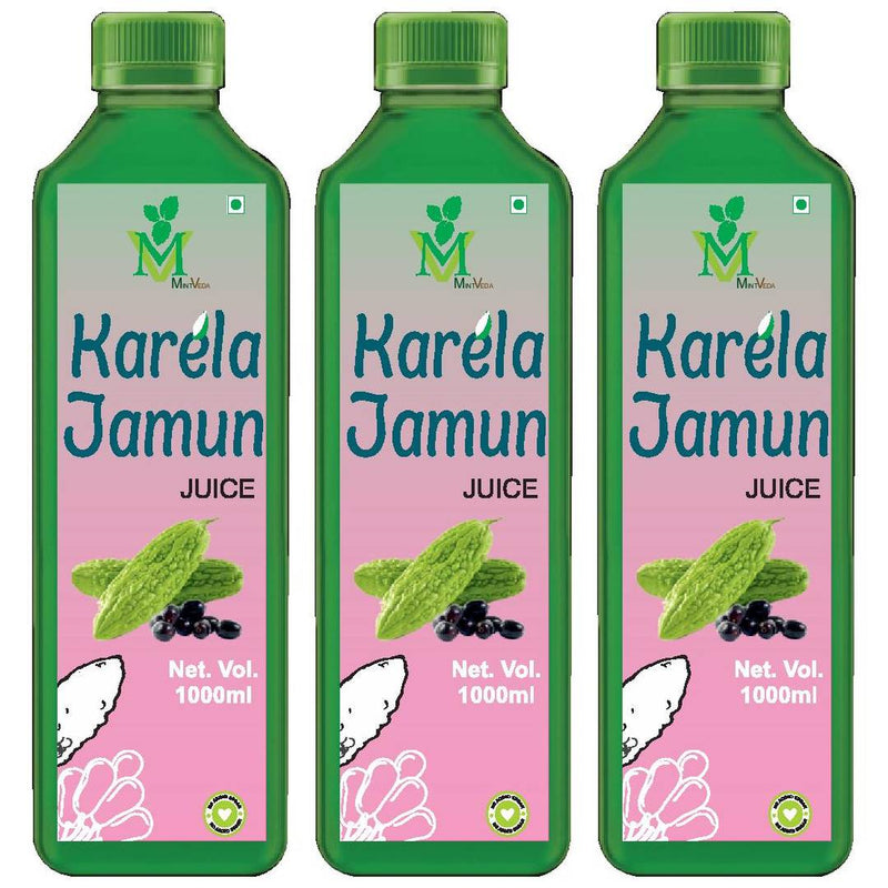 Karela Jamun (Sugar Free) Juice (1Liter) Pack Of 3