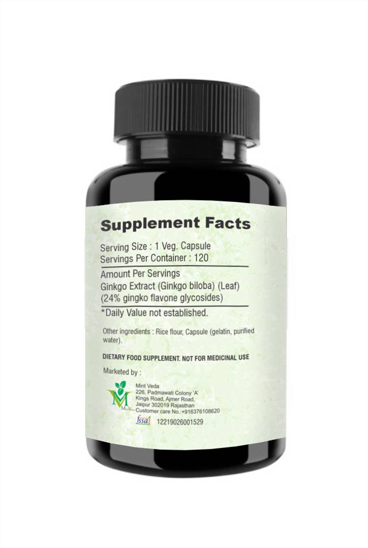 Ginkgo Biloba Vegetarian 120 Capsules Pack Of 3