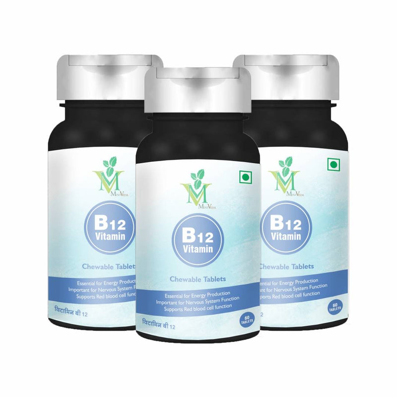 Vitamin B12 Chewable Vegetarian 60 Capsule Pack Of 3