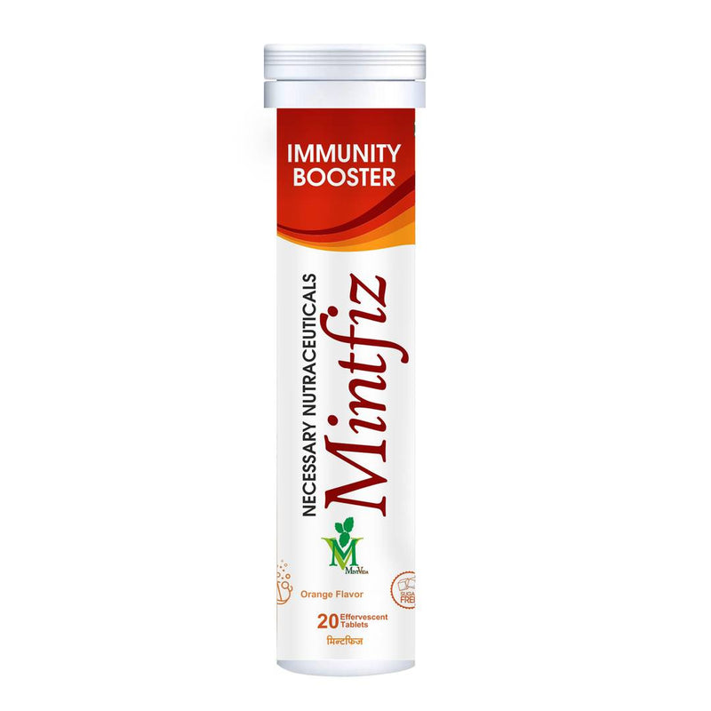 Mintfiz Immunity Booster 20 Effervescent Tablets Orange Flavour Pack Of 1