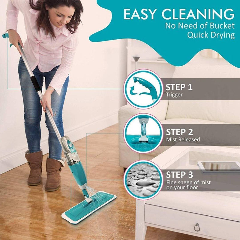 Spray Mop with Removable Washable Cleaning Pad and Integrated Water Spray Mechanism, mop for Cleaning Floor, Home Cleaning mops, Floor Cleaning