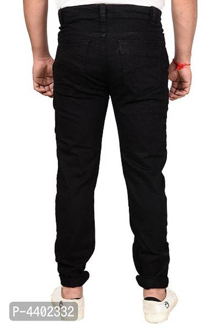 Stylish Black Printed Jeans For Men