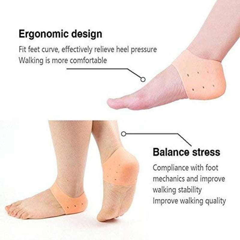 ANTC Anti heal crack set socks pain foot gel relief silicone moisturizing support crack dry hard swelling care