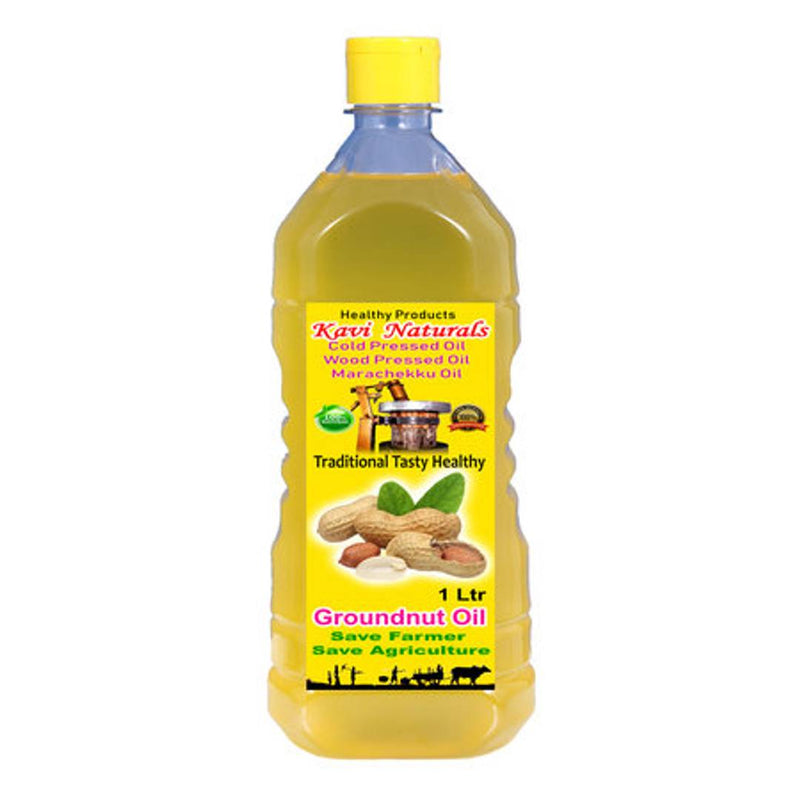 Kavi 100% Pure Chekku Ground Nut 1L(Pack of 1)