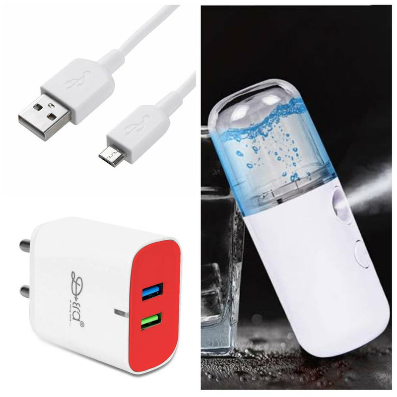 Combo of Charger, Nano-Humidifier and Cable