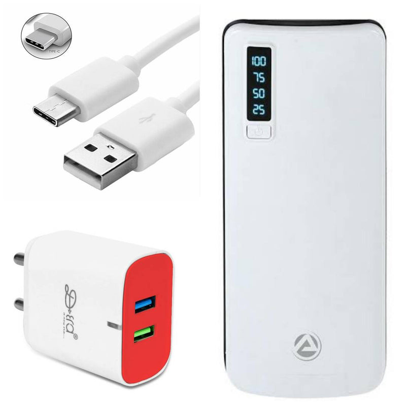 Combo of Power Bank, Charger and Cable